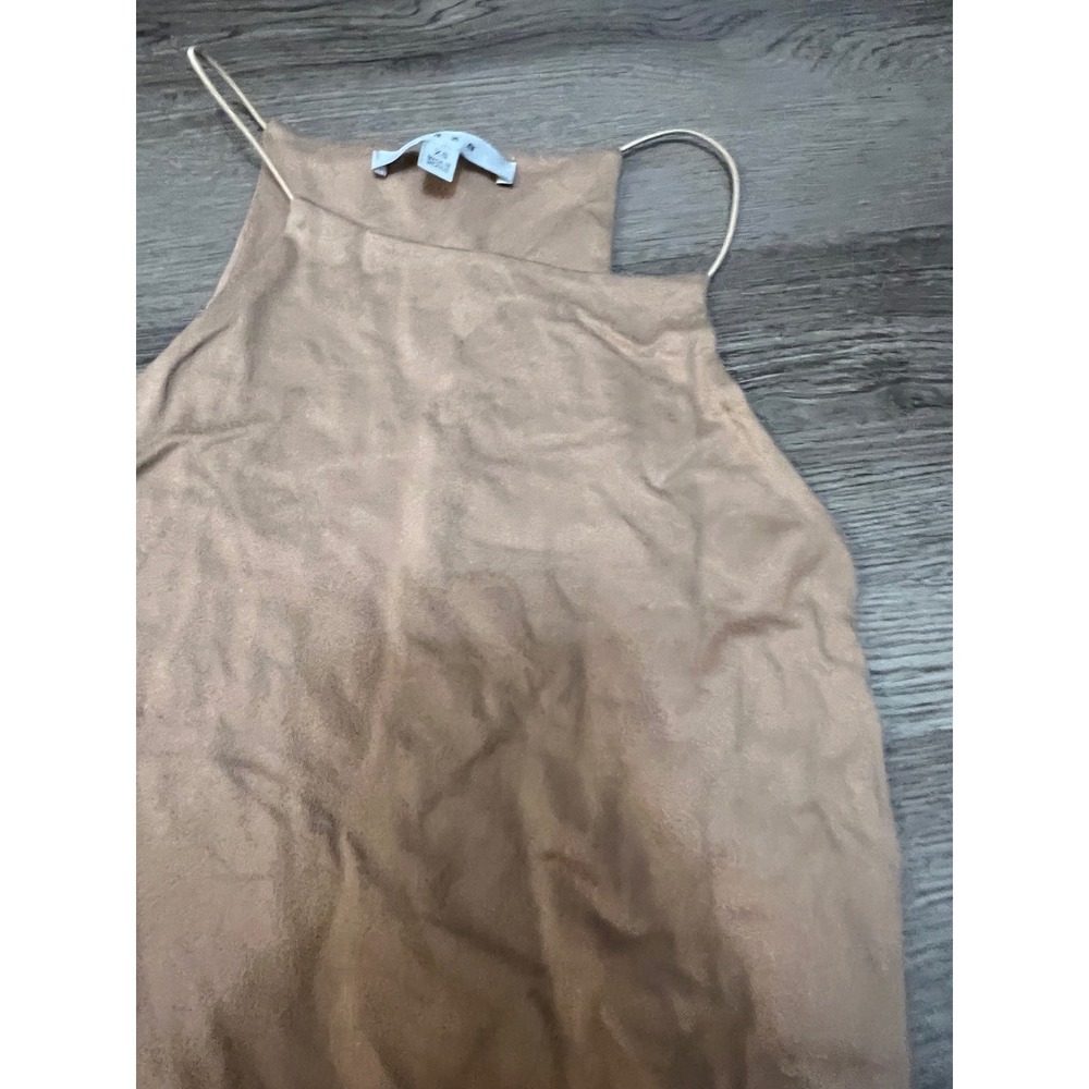 Gaze Tan Halter Neck Spaghetti Strap Camisole Top XS